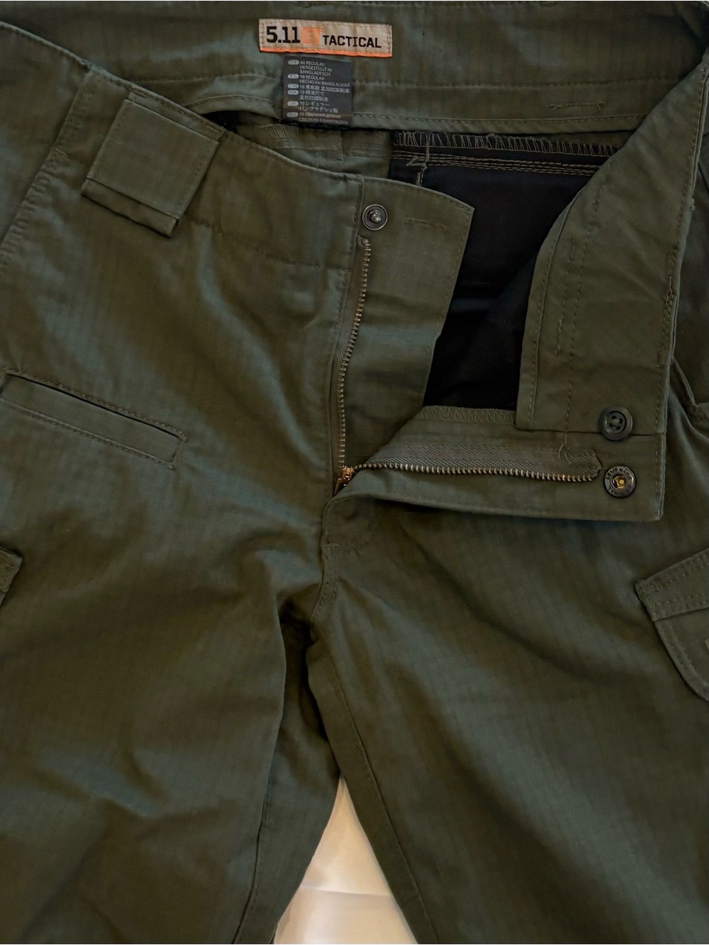 5.11 Tactical Women’s Olive Green Cargo Pants Ripstop Utility Outdoor Size 10 R - Picture 4 of 13
